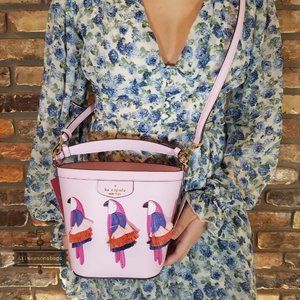 Pippa Flock Party Kate Spade Small Bucket Bag NWT